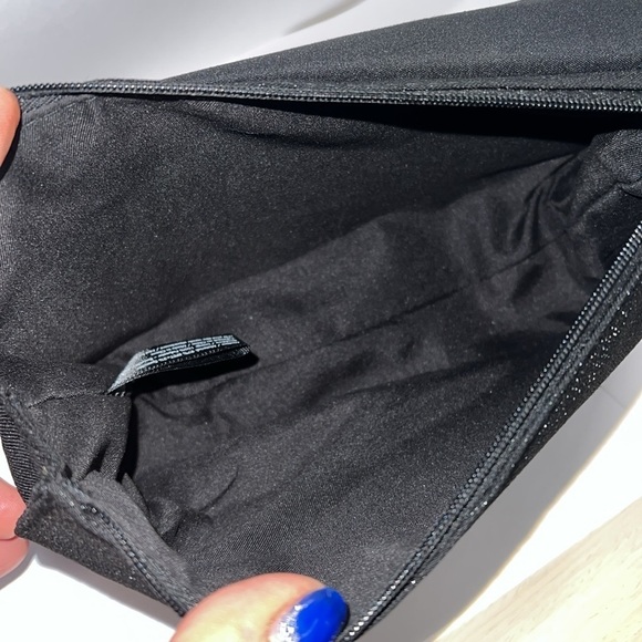 Giorgio Armani Matte Black Clutch Bag with Interior Zipper, Gift Bag - New - Picture 13 of 14